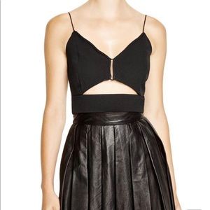 Endless Rose CUTOUT Black CROP TOP M